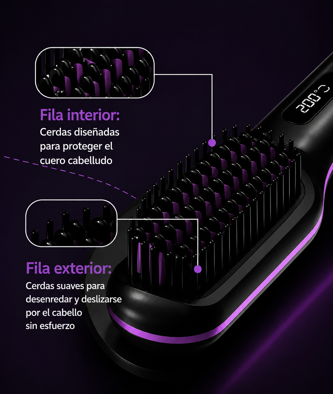 Velisé — Cepillo Alisador Inalámbrico