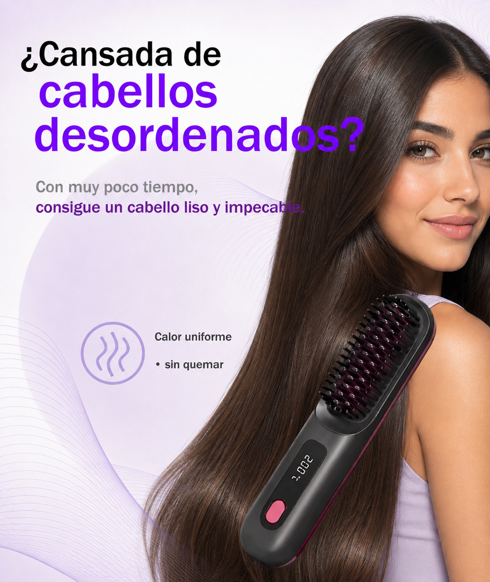 Velisé, cepillo alisador inalámbrico